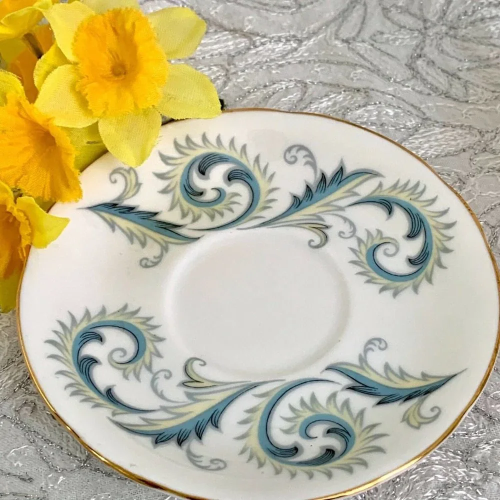 Bone China Cup and Saucer Duo Royal Standard Garland England 1960s